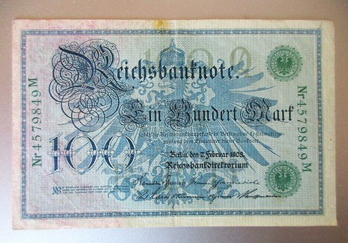 100 mark reichsbanknote vom - 100,