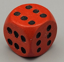 Roter Würfel nur Augenzahl 6 - Für Tabletop Spiele - Gesellschaftsspiele - Spaß