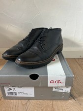 ARA Damen Lederstiefelette Schnürer Gaucho-Soft schwarz leichter Fleece Gr. 40