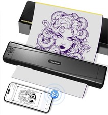 TATTMUSE Tattoo Drucker Bluetooth, Schablone Nadeldrucker mit 10 Stück Papier...