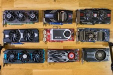 Lot of 9 PCIe VGA Cards
