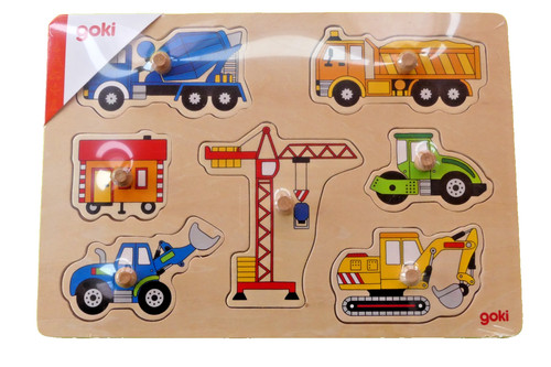 Goki steckpuzzle baufahrzeuge - goki,
