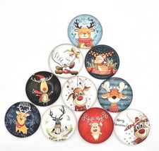 10 x Glas Cabochon Rentier