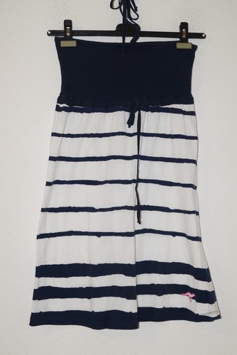 Blau weißes bandeaukleid - blau,