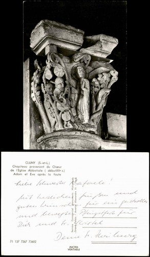 Cpa cluny chapiteau provenant - cpa,