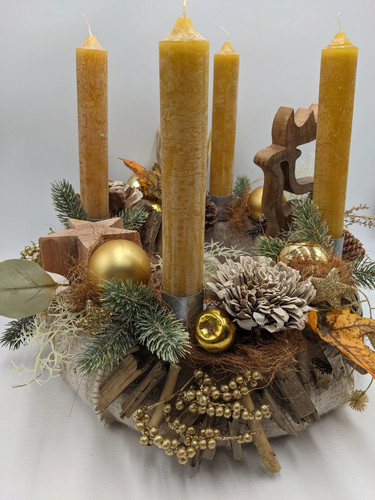 Adventskranz kugel stern - adventskranz,
