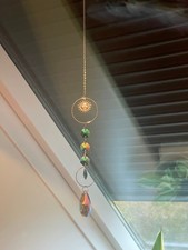 Sonnenfänger 40 mm Kristall-Tropfen oktogonale Kristallsteine Sonne Metallteile