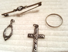 Ring Silber, 2 Anhänger