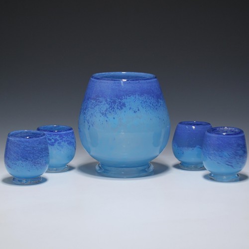 Moderne blaue glasvasen mit - moderne,