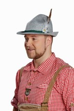 Bayernhut mit Federn Trachtenhut Oktoberfest Edelweiß