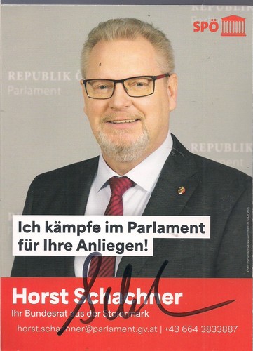 Autogramm horst schachner - autogramm,