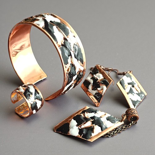 Statement kupfer schmuck set - kupfer, schmuck-set