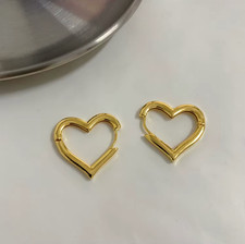 Creolen Damen Gold Silber Herz