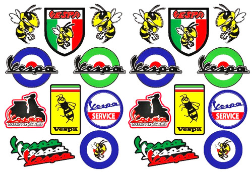 Vespa aufkleber decals - 20,