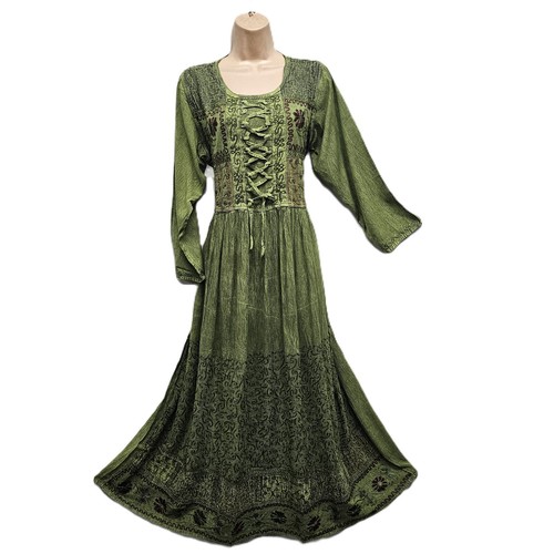 Maxikleid langarm crinkle - langarm,