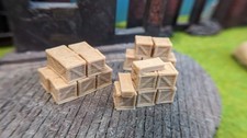3x H0 1:87 Holzkisten Stapel