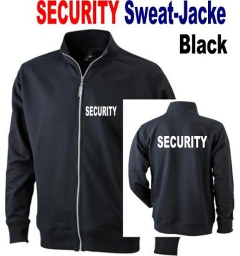Security sweat jacke - security, black