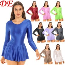 DE iEFiEL Damen Wetlook Minikleid Bodycon Glänzend Kurz Tanzkleid Nachtwäsche
