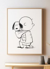 Snoopy - Peanuts - Charlie Brown Poster : 30 x 42cm, Leinen