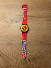 Swatch Kisses GN181D Armbanduhr Zustand TOP - Flip-Ziffernblatt Kussmund