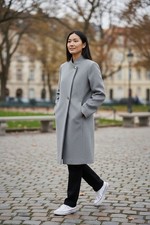 Damen Mantel hellgrau