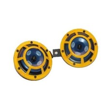 Hella Horn Paar Panther Dual Sharp Tone 12V Yellow Grill 415/385HZ 2X42W