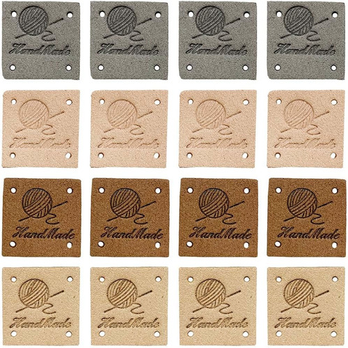 Handmade kunst leder labels - handmade,