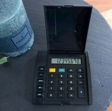 Taschenrechner schwarz Calculator klappbar Reise mobiles Büro Rechner