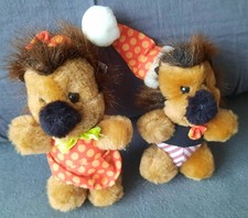 IGELPAAR - KLEINE PLÜSCHTIERE - CA. 13 CM LÄNGE - STOFFSPIELZEUG TIERE