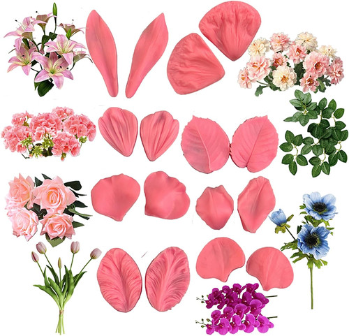 Blüten fondant silikonformen - blüten,