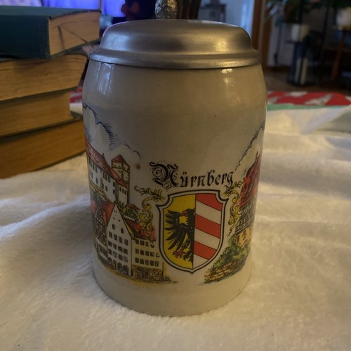 Bierhumpen mit zinndeckel - mit,
