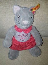 Steiff My first Steiff Knister Katze Kitty grau rot 23 cm 241031 