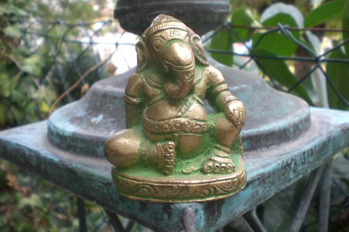 Ganesha bronzefigur - ganesha,
