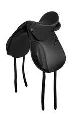 Baumloser VSD Sattel  BOSTON aus Büffelleder Schwarz Neu, B-Ware