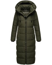 Warme Damen Winter Jacke Winterjacke Parka Mantel lang Dark Olive XS Box176