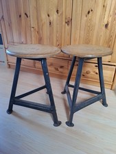 Werkstatthocker Dreibein Schemel Industrie Design Hocker Loft alt 2.Stück