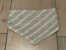 2x Lotties Naturtextilien Dreickestuch Halstuch gestreift beige Klettverschluss