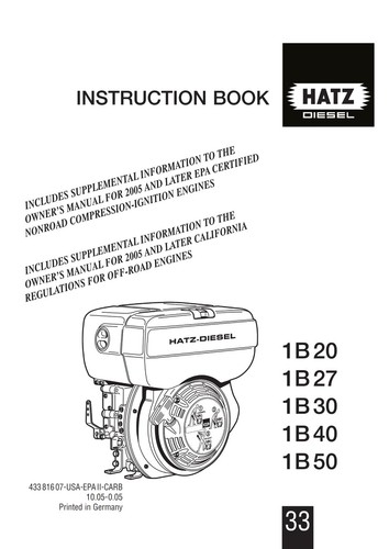 Hatz dieselmotor 27 30 - 1b,