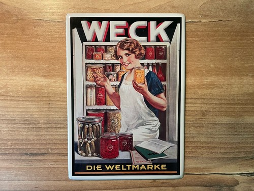 Weck emaille schild - weck,