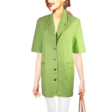 MISS ETAM Casual Leinen-Mischung Jacke Long Blazer Gehrock Ungetragen Gr.44 46