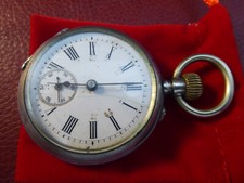 Schöne antike Bauern Taschenuhr Remontoir Patent No.59558 Pocket Watch um 1900 !