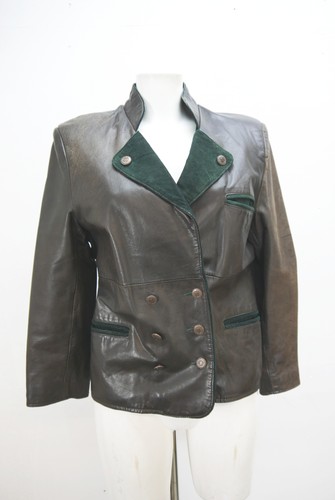 80er vintage kurze lederjacke - 80er,