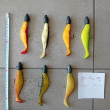 7 Gummifische mit Bleikopf und Haken Norwegen Dorsch