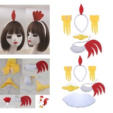 Huhn Tier Kostüm Ostern Huhn Kopf Hoop Set für Cosplay Prop Urlaub