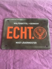 Jägermeister Blechschild, mit Logo und Schriftzug -ECHT- 20cmx14cm 