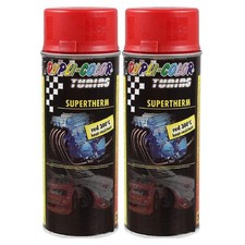 2x 400ml Dupli Color Supertherm red 300°C hitzebeständiges Lackspray