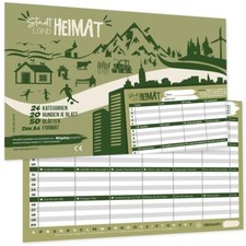 Stadt Land Fluss Heimat A4 Gesellschaftsspiel lustiges Partyspiel Heimatliebe