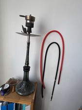 Shisha Amy Deluxe mit 2 Schläuchen Und Zubehör  Holzoptik