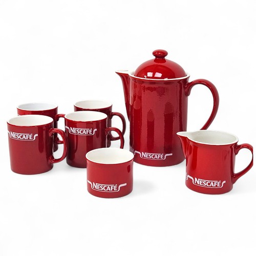 Vintage nescafé rot keramik - vintage,