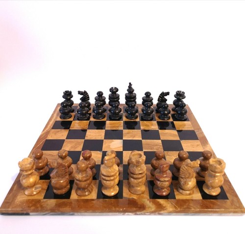 Schachspiel set alabaster - set,